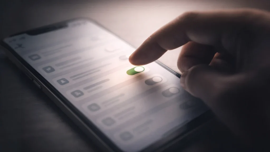 User hesitating to change a hidden smartphone setting that affects app behavior